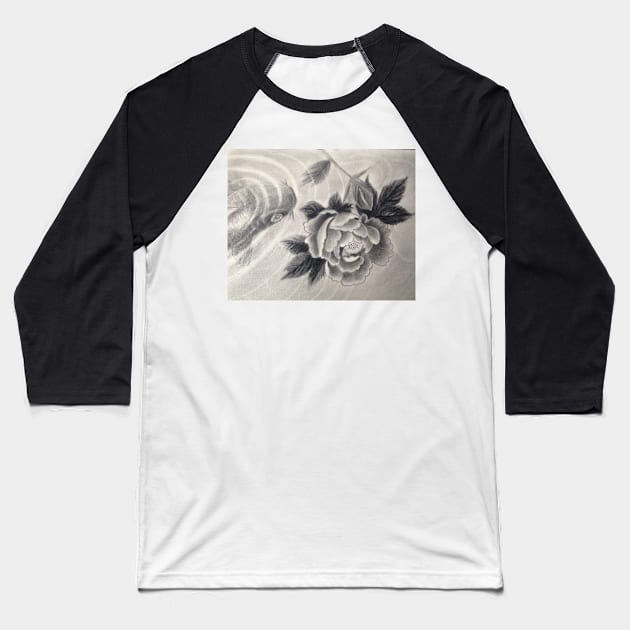 Peony Baseball T-Shirt by rodrigom